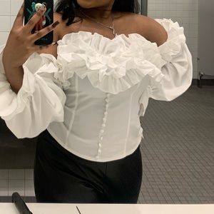 White Off the shoulder top